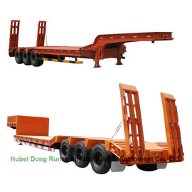 China Gooseneck  Tri-axle Hydraulic Ladder Lowbed Semi Trailer Heavy Machine 60ton,80Ton supplier