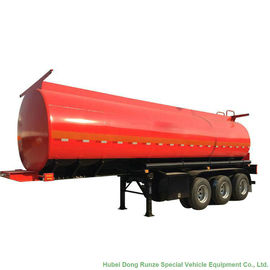 China Tri Axle Stainless Steel Tank Semi Trailer For Palm Oil / Crude Fuel / Petrol Oil Delivery supplier