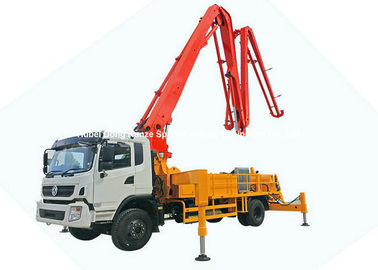 China  DFAC King Run 35m Concrete Boom Pump Truck , Truck Mounted Concrete Mixer supplier