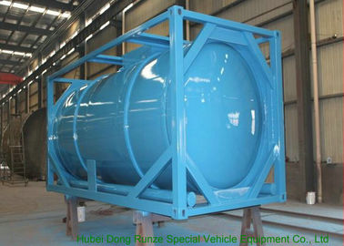 China 20 Feet ISO Wast Water Tank Container For Bulk Liquid 20000L Optional PE Lined supplier