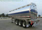 3 Axle Stainless Steel Tanker Semi Trailer For Drink Water , Beer, Milk , Food Transport supplier