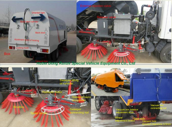 Street Road Sweeper Truck , Vacuum Sweeper Truck For Parking Lot / Airport Road