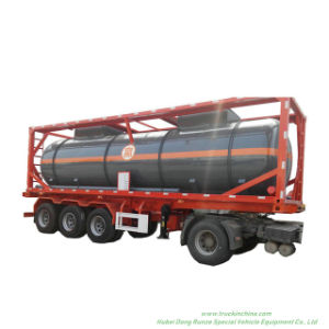 Chemical Liquid Acid ISO Tank Container 30FT for Road Transport Steel Lined LDPE for HCl (max 35%) , Naoh (max 50%) , Naclo (max 10%) , H2so4 (60