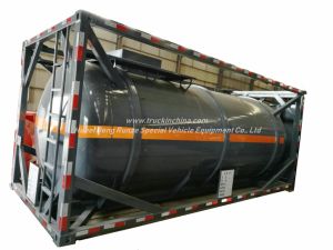 Container 20FT ISO Round Tank Steel Lined Polyethylene Plastic LDPE 16mm for 18kl-20kl Hydrochloric Acid