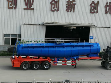 China Concentrated Sulfuric Acid Tanker Truck V Shape 21000L H2SO4 98% Tri Axle BPW supplier