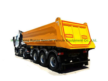 China Rear Dump Truck Trailer, Tipper Semi Trailer 3  Axles Rear Tipper Semi Trailer Hydraulic 40T supplier