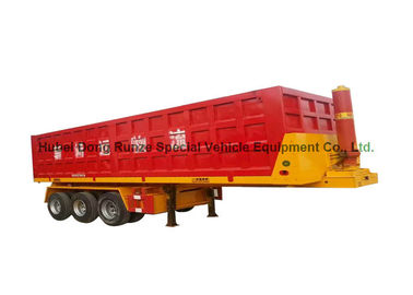 China 3 axles end tipping semi trailer/rear dump semitrailer for truck 50 - 60 Ton supplier