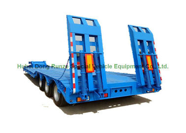 China 13m  Low Price Low Bed Truck Trailer 3 Axle 3m Width  45 - 60 ton supplier