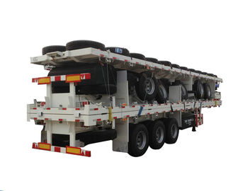 China Carry 40ft Or 2*20ft Container  60Ton Flatbe Container Transport Trailer supplier