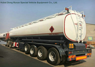 China 53m3  Steel Fuel Tanker Semi Trailer  4 Axles For Diesel ,Oil , Gasoline, Kerosene  Transport   50Ton supplier