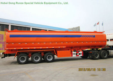 China 49m3 Stainless Steel Fuel Tanker Semi Trailer  3 Axles For Diesel ,Oil , Gasoline, Kerosene  Transport supplier