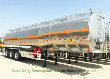China 42m3 Aluminum Oil Tanker Semi Trailer 3Axles For Diesel ,Oil , Gasoline, Kerosene Transport 40Ton supplier