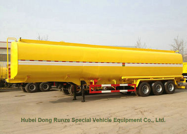 China Carbon Steel 3 Axles Tank Semi Trailer For Diesel , Oil , Gasoline , Kerosene Transport supplier