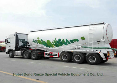 China Steel Bulk Cement Powder Tank Semi Trailer 3 Axle V Shape 66cbm With Air Compressor supplier