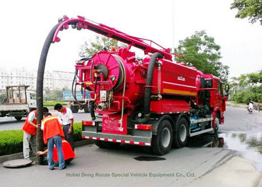 China Industrial 16 Cbm Combination Jetting Vacuum Truck / Sewer Cleaning Vehicles supplier