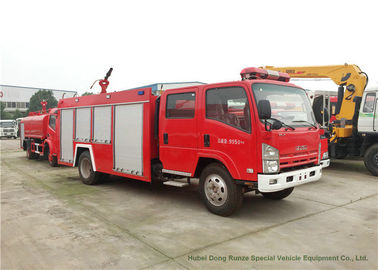 China ISUZU ELF 700P Fire And Rescue Trucks With 4 Ton Water Tank / Fire Pump supplier