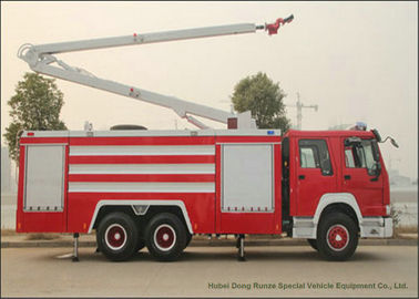 China Sinotruck Howo 6x4 High Jet Tender Fire Truck With Water Tank 5500 L Jetting 18m supplier