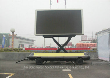China Mobile Led Display Trailer With Lifting System , High Defination LED Advertising Trailer supplier