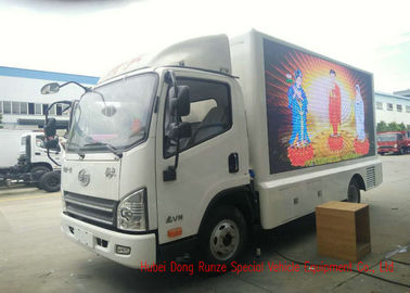 China FAW Digital Mobile LED Billboard Truck Three Side For Road Show / Live Broadcasting supplier