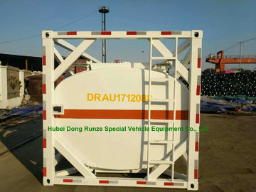 China Chemical 20ft Tank Container For High Corrosive Hydrochloric Acid , Sodium Hypochlorite supplier