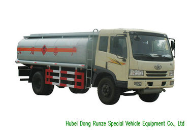 China FAW 15000Liter Mobile Fueling Trucks / Fuel Tanker Truck With PTO Fuel Pump supplier