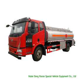China FAW 9CBM Petroleum Oil Tanker Truck For Transport With 3 Persons Seater supplier