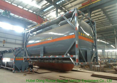 China Insulated ISO Q235 / LDPE 20 Foot Tank Container For Acetic Acid / Acetic Anhydride supplier