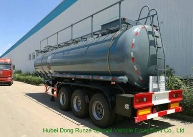China Heavy Duty Chemical Tank Trailers For 30 - 45MT Sodium Hydroxide Transportation supplier