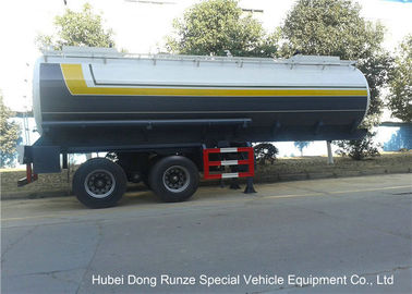 China Dual Axle 32 Ton Tank Semi Trailer Single Point Suspension For Hydrofluoric Acid / HCL supplier
