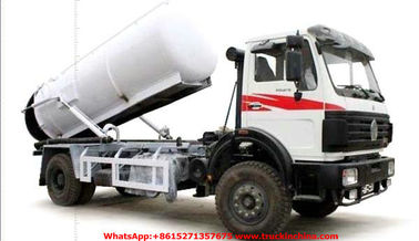 China Beiben Septic Tanker Vacuum Truck / Sewer Cleaning Vehicles WhatsApp:+8615271357675 supplier