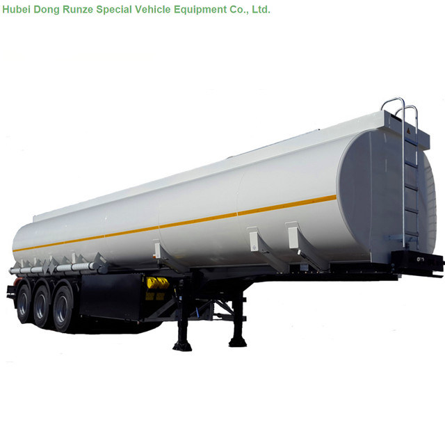 50 55Cbm Stainless Steel Tanker Semi Trailer , 3 Axle Gasoline