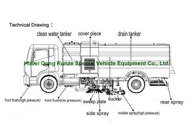 Multifunctional ISUZU Road Cleaning Truck , Vacuum Broom Sweeper Truck supplier