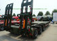Gooseneck Lowboy Tri-axle Lowbed Platform Trailer  transporting heavy equipment grab excavator supplier