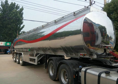 Aluminum Alloy Fuel Tank Semi Trailer 45000L ~50000L With Air Bag Suspension supplier