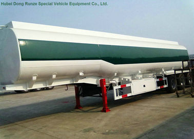 50 -55Cbm Stainless Steel Tanker Semi Trailer , 3 Axle Gasoline / Diesel Fuel Tank Trailer supplier