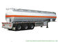SKD 3 Axle Stainless Steel Tanker Semi Trailer For Oil / Diesel / Gasoline / Kerosene supplier