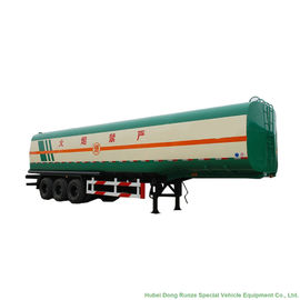 Aluminum Tri Axle Tank Semi Trailer For Diesel Oil , Gasoline , Kerosene Transport 47-50Ton supplier