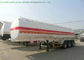 49m3 Stainless Steel Fuel Tanker Semi Trailer  3 Axles For Diesel ,Oil , Gasoline, Kerosene  Transport supplier