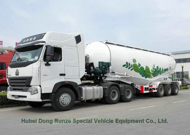 Steel Bulk Cement Powder Tank Semi Trailer 3 Axle V Shape 66cbm With Air Compressor supplier