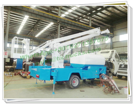 Truck Mounted 16m Aerial Work Platforms woith Water tanker High Performance Whtsp:+8615271357675