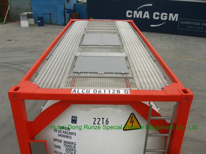 316 Stainless Steel 20 FT ISO Bulk Liquid Tank Container For Hazardous Liquids